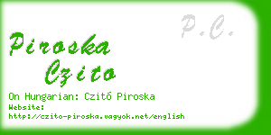 piroska czito business card
