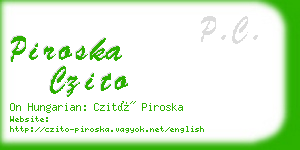 piroska czito business card